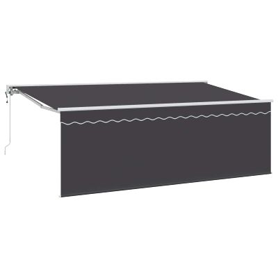 vidaXL Zatemniteľná markíza Antracit 400 x 200 cm Polyester a hliník