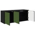 vidaXL Nástenný TV kabinet GELEEN 102 x 33 x 40 cm Čierny dub