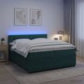 vidaXL Posteľ boxspring s matracom Tmavozelená 200 x 200 cm Zamat