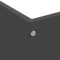 vidaXL Obrubník trávnika 6 ks 50 x 50 x 13 cm Oceľ Čierna