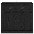 vidaXL Highboard Čierny dub 70 x 35,5 x 67,5 cm Kompozitné drevo