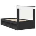 vidaXL Rám postele Čierna 90 x 200 cm Masívne borovicové drevo