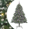 vidaXL Umelý vianočný stromček Zelená 180 cm PVC, plast a oceľ
