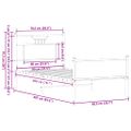 vidaXL Posteľný rám bez matraca dymový dub 80x200 cm kompozitné drevo