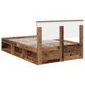 vidaXL Rám postele Staré drevo 120 x 200 cm Kompozitné drevo