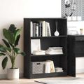 vidaXL Regál na knihy 80 x 24 x 109 cm Kompozitné drevo Čierny dub