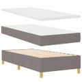 vidaXL Posteľ s pružinovým rámom Sivohnedá 200 x 90 cm látka