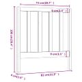 vidaXL Čelo postele biele 81x4x100 cm masívna borovica