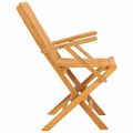 vidaXL Skladacie záhradné stoličky 8 ks 61x67x90 cm tíkový masív