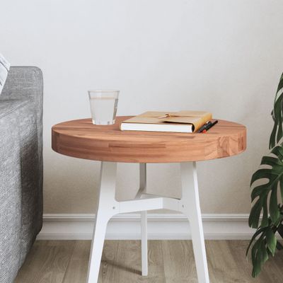 vidaXL Stolová doska Ø40x4 cm okrúhla masívny buk