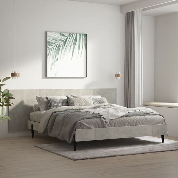 vidaXL Čelo postele betónové sivé 240x1,5x80 cm spracované drevo