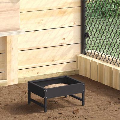 vidaXL Krmítko pre vtáky Čierna 80 x 28 x 13.5 cm Studenokoľajná oceľ