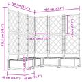 vidaXL Záhradný kvetináč 5 ks Sivá 120 x 120 x 125,5 cm PP