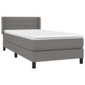 vidaXL Boxspring posteľ s matracom tmavosivá 90x190 cm látka
