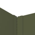 vidaXL Obrubník trávnika 4 ks 60 x 60 x 35 cm Oceľ Olivovo zelená