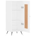 vidaXL Komoda biela 34,5x34x90 cm spracované drevo