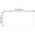 vidaXL LED kúpeľňové zrkadlo 90x40 cm