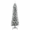 vidaXL Umelý vianočný stromček Biela 150 cm PVC, kov a plast
