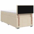 vidaXL Posteľ boxspring s matracom Krémová 100 x 200 cm Látka