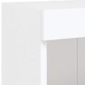 vidaXL 5-dielne TV nástenné skrinky s LED biele kompozitné drevo