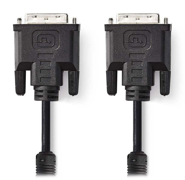 Nedis CCGP32050BK20 - Kabel DVI | DVI-I 24+5-pin Zástrčka - DVI-I 24+5-pin Zástrčka | 2 m | Černá barva Kabel, DVI-I 24+5-pin zástrčka - DVI-D 24+5-pin zástrčka, černý, 2m
