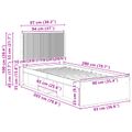 vidaXL Posteľový rám s úložným priestorom a čelom Biela 90 x 200 cm