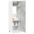 vidaXL Skrinka na chladničku “Lyon”, betónová 60x57x207 cm