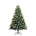 vidaXL Umelý skladací vianočný stromček 300 LED diód Zelená 180 cm