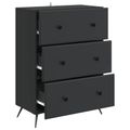 vidaXL Zásuvkový kabinet 66 x 34,5 x 90 cm Kompozitné drevo Čierna