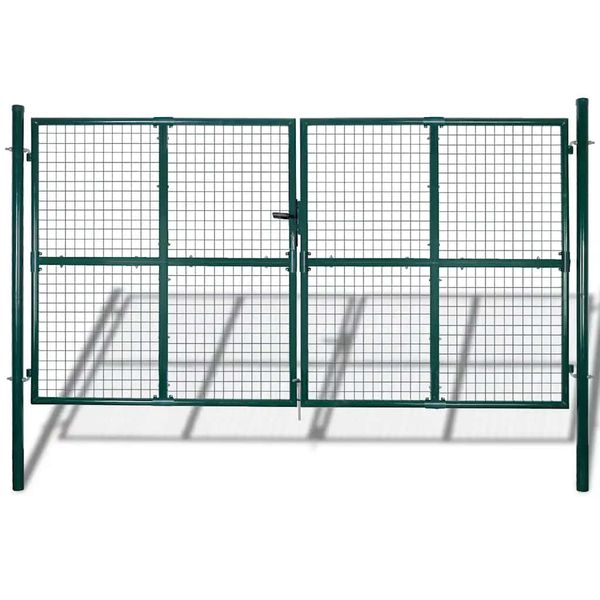 vidaXL Záhradná brána s pletivom, plot, dvere, stena, mreža 300x200 cm