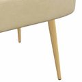vidaXL čalúnená lavica so spätným opierkom Svetlozelenošedá