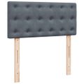 vidaXL Osmanský rám postele s matracom tmavosivá 90x200 cm zamat