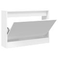 vidaXL Botník biely 80x21x57 cm kompozitné drevo