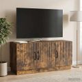 vidaXL TV skrinka Dymový dub 99 x 34,5 x 47 cm Kompozitné drevo