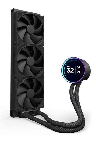 NZXT vodní chladič Kraken 360 ELITE / 3x120mm fan / 4-pin PWM / LCD disp. / 6 let Vodní chladic, pro CPU, pro Intel i AMD, LCD displej, 3× 120mm ventilátor, socket 1851, 1700, 1200, 115x, AM5, AM4, 4pin PWM, 6 l