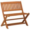 vidaXL Detská lavica 1 -Seater 61 x 38 x 57 cm Hnedá Skladací