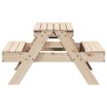 vidaXL Piknikový stôl pre deti 88x97x52 cm borovicový masív