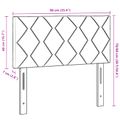 vidaXL LED hlavová doska Svetlosivá 90 cm Zamat