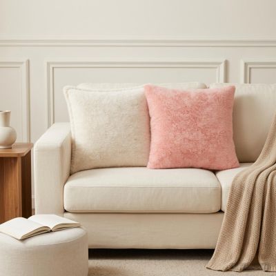 vidaXL Poťah na podložku 6 ks HOUTEN Biela 30 x 30 cm Umelá králičia