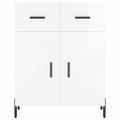 vidaXL Komoda lesklá biela 69,5x34x90 cm spracované drevo