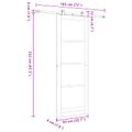 vidaXL Posuvné dvere Biela 83 x 232 cm Borovicový masív
