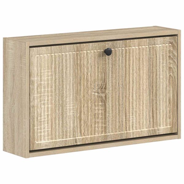 vidaXL Nástenný botník EDE 71 x 17 x 43 cm Kompozitné drevo Dub sonoma
