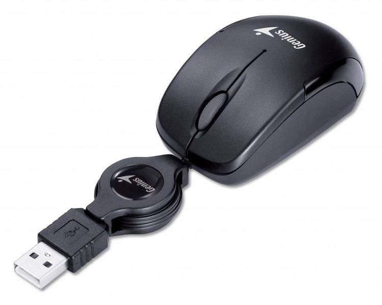 GENIUS Micro Traveler V2/ drátová/ 1200 dpi/ USB/ čierna