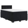 vidaXL Posteľ boxspring s matracom Čierna 120 x 200 cm Zamat