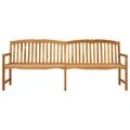 vidaXL Ručne vyrezávaná ružová lavička 228 x 61 x 94,5 cm Prírodná