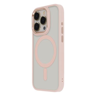 Saténové Elegant Mag puzdro pre iPhone 15 Plus 6,7" ružové