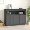 vidaXL Komoda sivá 104,5x34x80 cm borovicový masív