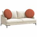 vidaXL Vankúše na sedenie 2 ks Kordúrová tkanina Červenooranžová