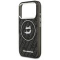 Puzdro Karl Lagerfeld IML Choupette Head Logo MagSafe pre iPhone 17 Pro Max čierne