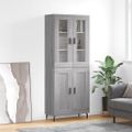 vidaXL Vysoká skrinka sivý dub sonoma 69,5x34x180 cm spracované drevo